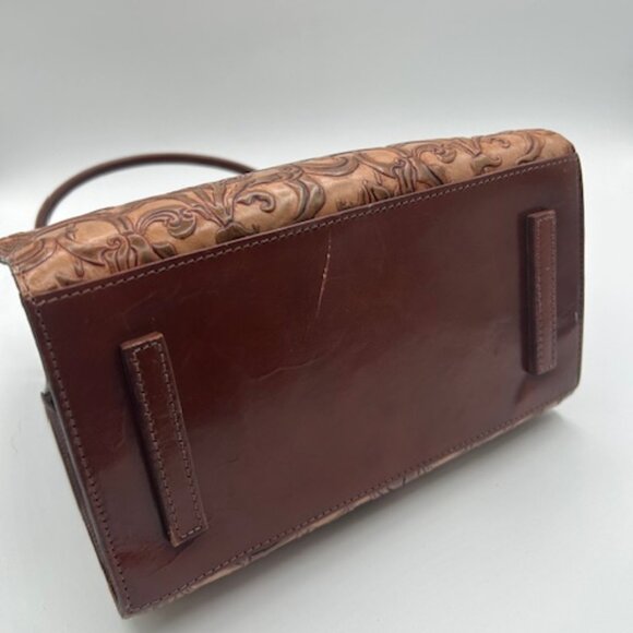 El Portal Leather Printed Handbag - Picture 2 of 3